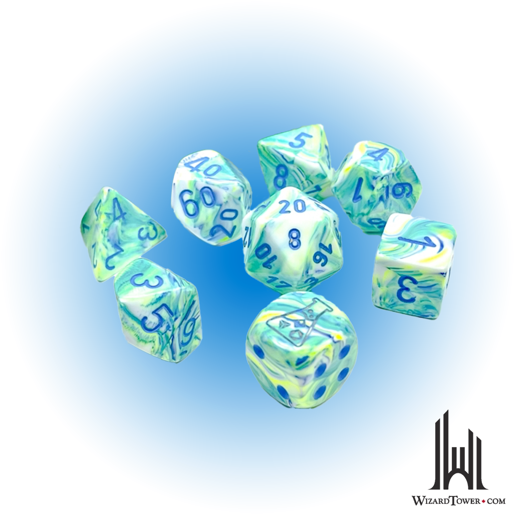 Festive - Polyhedral 7-Die Set - Garden / Blue